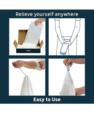 Lunderg Disposable Urine Bags for Men - Super Absorbent Pad - Value Pack of 20 - Portable & Travel-Friendly for Emergency, Camping, and Car Use - Buy Online on SooperMarket.com