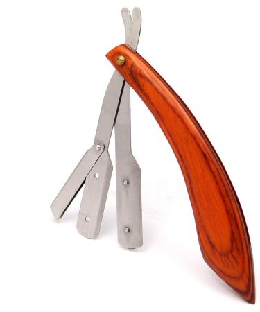 Premium Insert Razor with Interchangeable Blades - Elegant Wood Look Handle International Shipping Available - Buy Online on SooperMarket.com