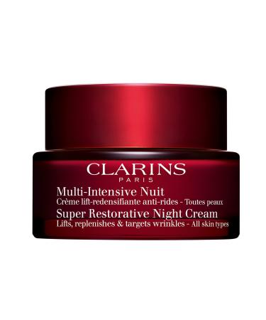 Clarins Super Restorative Night Cream | Anti-Aging Moisturizer For Mature Skin Weakened By Hormonal Changes | Illuminates & Densifies Skin | Lifts & Tones | Targets Spots & Wrinkles | 1.7 Ounces