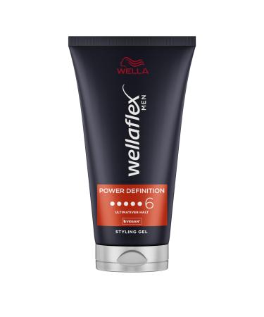 Wellaflex Men Power Definition Gel |Ultimate stop styling hair gel |Vegan hair gel |Dermatologically tested & free of silicones |150ml