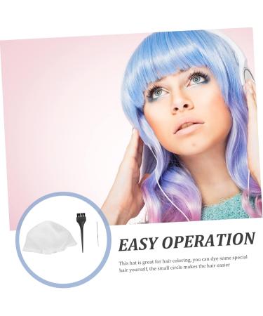 minkissy 2 Sets Hair Coloring Set Stretch Suit Hair Coloring Tools Crochet Kit Highlight Tipping Cap Highlight Cap Silicone Hair Tint Hat Silicone Hair Staining Cap Dyeing Hair Coloring Cap - Buy Online on SooperMarket.com