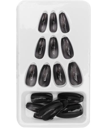 Press On Nails Coffin Press On False Nail Tips Black False Nails Artificial Nails Fake Solid Color Solid Color Fake Nails Ballerina Nail Art Tips Sets - Buy Online on SooperMarket.com
