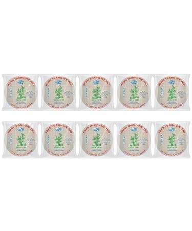 CNMART Bamboo Tree Vietnamese Rice Paper Round 22 cm 340g Great for Spring Roll GOI Cuon Banh Trang (Pack of 10)