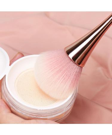 Veeteah Setting Powder Brush Loose Powder Standing Brush | Powder Foundation Brush Cosmetic Brushes for Complete Coverage and Prefect Finish Standing four-leaf clover makeup brush gold + PVC - Buy Online on SooperMarket.com