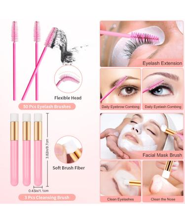 Guifizeiom Lash Fan Dryer & Eyelash Cleaning Kit - Extension Supplies, Mascara Wands, USB Fan, Aftercare Bags (Pink) - Buy Online on SooperMarket.com