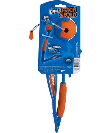 Chuckit! Fetch & Fold Dog Ball Launcher Set - Hands Free Rubber Fetch Toy for Dogs - Buy Online on SooperMarket.com