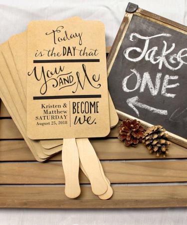 CraftySticks 50 Pack - Wavy 8 Inch Jumbo Wood Fan Handles for Wedding Fans - Buy Online on SooperMarket.com