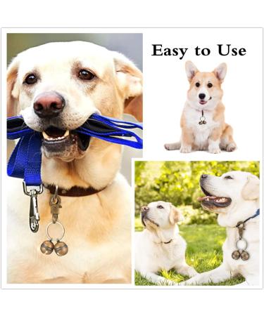 KREDHONG 2 Pairs Extra Loud Cat & Dog Bells Pet Tracker Bells Dog Bells Durable Brass Bells for Pets Collar Charm Pendant Bells for Dogs Cats Harness Training - Buy Online on SooperMarket.com