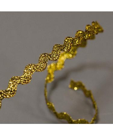 1/8 Metallic Mini Ric Rac Trim by the Yard - Metallic Gold (36 yards) - Buy Online on SooperMarket.com