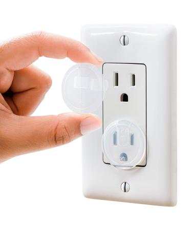 Clear Outlet Covers (50 Pack) Value Pack  Baby Safety Outlet Plug Covers  Durable & Steady  Child Proof Your Outlets Easily Transparent 50 Count (Pack of 1)