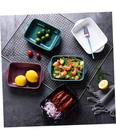 Ciieeo Square Dinner Plates Casserole Dish for Cooking Ceramic Roasting Pan Ceramics Oven Cake Pan Cheese Plates Square Baking Pans Lasagna Pans for Cooking Bbq Pan Rectangle Snack Plate - Buy Online on SooperMarket.com