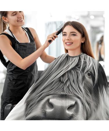 Kigai Highland Cow Barber Cape - Adjustable Waterproof Salon Hair Cutting Cape for Men & Women - Buy Online on SooperMarket.com