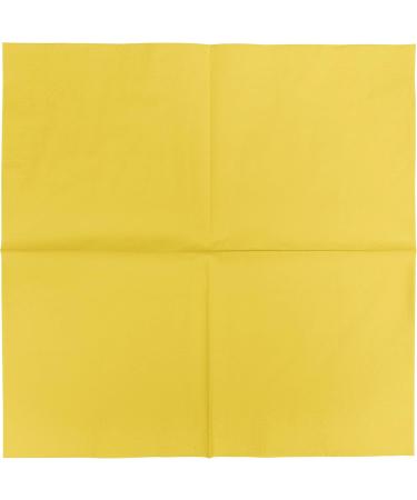 HEKU 100 High-Quality Yellow 3-Layer Napkins | 33x33cm | 5-Pack for Events & Gastronomy | Highly Absorbent and Stylish - Buy Online on SooperMarket.com