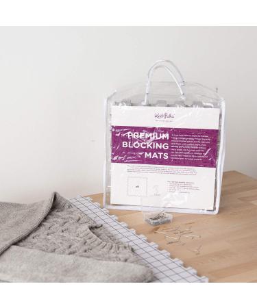 Knit Picks Premium Blocking Mats - Pack of 9 | Extra Thick Boards with Grids, T-Pins & Bag - Buy Online on SooperMarket.com