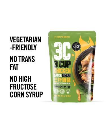 Boiling Point Classic Three Cup Chicken Sauce 8.5oz - Authentic Asian-Flavor Marinade for Chicken, Glaze for BBQ Ribs, Stir-Fry, and Everything Sauce Mix - Vegetarian Friendly - 1 Pack - Buy Online on SooperMarket.com