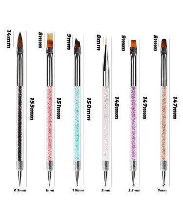 Nail Art Liner Brush Set - 6 Double-Sided Painting Pens for Gel Nails | DIY Nail Art Design Tools - Buy Online on SooperMarket.com