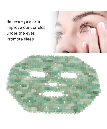 Jadestone Face Eye Mask - Spa Quality Facial Cover & Massage for Dark Circles - Fuchsite Quartzite - Buy Online on SooperMarket.com