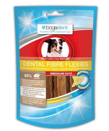 Bogadent Dental Fibre Flexies - Dogs Kauartikel against Tartar and Plaque - Caustiagen Dog for daily dog dental care - with plant fibers for better digestion - 1 pack - 70g