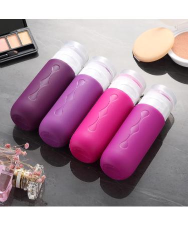 Shop Gemice Silicone Travel Bottles 90ml Set - 4 Leak-Proof Containers for Shampoo & Body Care - FDA Approved Travel Essentials - Buy Online on SooperMarket.com