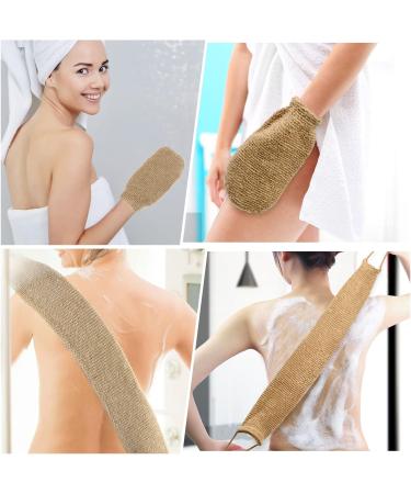 Cozlly Hemp Exfoliating Glove and Strap - 100% Natural Body Scrubber for Men and Women - Buy Online on SooperMarket.com