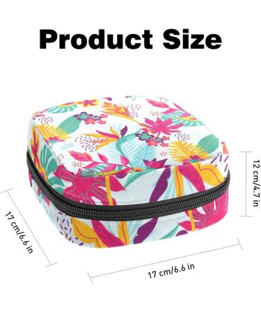 Exotic Floral Sanitary Napkin Storage Bag - Portable Period Pouch for Women and Girls - Multi-colored - Buy Online on SooperMarket.com