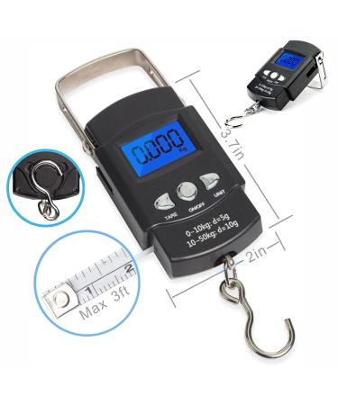 Floating Fishing Lip Gripper with Digital Fish Scale 99lb/45kg | Hook Remover & Lanyards Multi-Tools Kit | Ideal Ice Fishing Gear & Gift for Men - Buy Online on SooperMarket.com