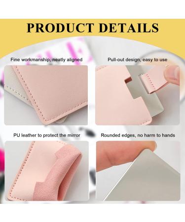 2Pcs Shatterproof Stainless Steel Compact Mirror Set with PU Leather Case - Unbreakable Handheld Mirror for Travel, Camping, Makeup - Perfect Gift for Women & Men (Green & Yellow) - Buy Online on SooperMarket.com