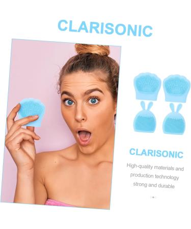 minkissy 16 Pcs Rabbit Ears Facial Brush Face Cleansing Brush Portable Facial Face Lotion for Women Face Wash Brush Silicone Facial Cleaner Face for Women Body Miss Cute Rabbit Silica Gel Light Bluex4pcs 7.5x7.5cmx4pcs - Buy Online on SooperMarket.com