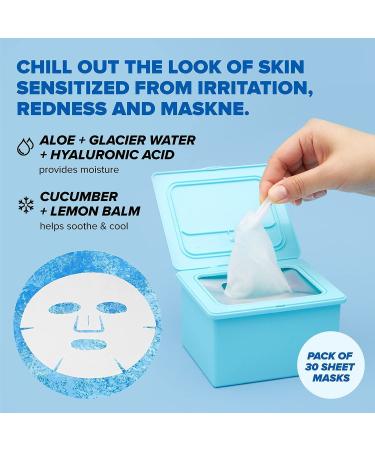 I Dew Care Straight Chillin Sheet Masks - 30 Aloe-Infused Cooling Masks for Hydrated & Calm Skin - Buy Online on SooperMarket.com