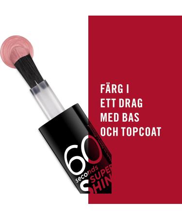 Rimmel 60 Seconds Super Shine Colour Block Nail Polish - Ultra Shine and Long Lasting - Quick Drying X Posed - Buy Online on SooperMarket.com