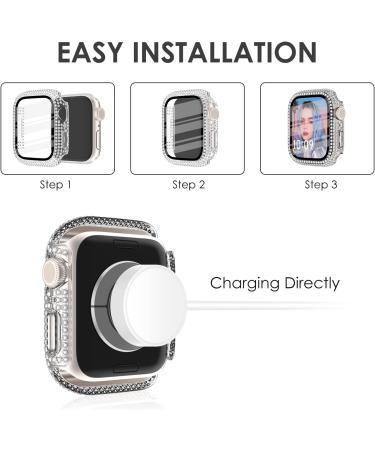 CHANCHY 4-Pack Compatible with Apple Watch Case 44mm Protective Bumper with Screen Protector  200 Crystal Diamond Bling Cases Cover for Apple Watch SE Series 6 5 4  Rose Gold/Pink/Rainbow/Clear  44mm Rose Gold/Pink/Iridescent/Clear 44mm - Buy Online on SooperMarket.com