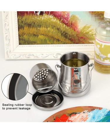 MyLifeUNIT Stainless Steel Paint Brush Washer - Airtight Cleaner for Painting (Medium) - Buy Online on SooperMarket.com
