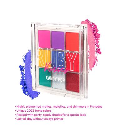 Ruby Kisses Eyeshadow Palette - Highly Pigmented 9 Shades Matte Shimmer Metallic Eye Makeup (Candy Pop) - Buy Online on SooperMarket.com