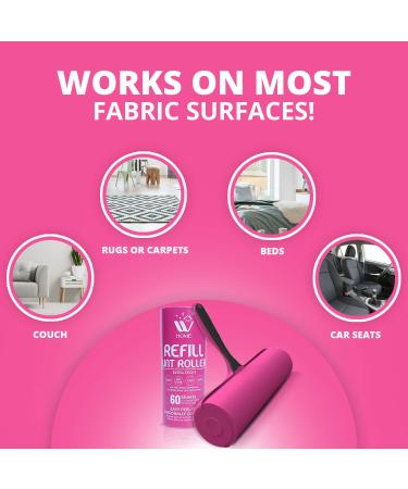 WBM Home Extra Sticky Lint Roller Refill - 2 Pack 120 Sheets for Pet Hair Removal | Best Lint Remover for Home & Travel - Buy Online on SooperMarket.com