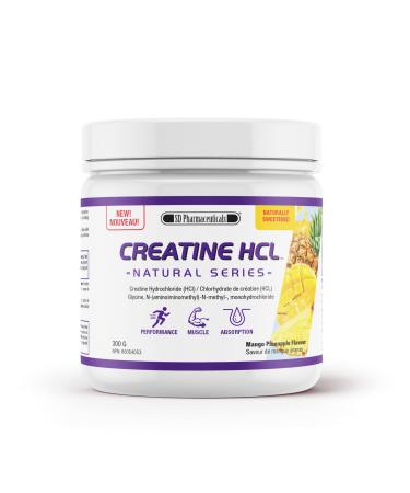 SD Pharmaceuticals CREATINE HCL - CHCL - Creatine Hydrochloride - Mango Pineapple - 300g - 120 Servings - Enhance ATP Energy Metabolism - Maximizes Levels of Phosphocreatine - Muscle Cell Volume & Protein Synthesis - Satellite Cell Activity - Ultra Concen