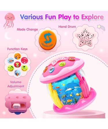 Kaloisyhe Baby Toys - Rotating Projector for 1-Year-Old Girls | Music & Light Interactive Gifts for 6-18 Months - Buy Online on SooperMarket.com