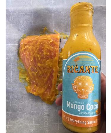 Ricante Tropical Mango Coco Caribbean Style Everything Sauce - 12oz Bottle | Keto, Gluten Friendly, Whole 30 Approved - Buy Online on SooperMarket.com