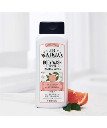 JR Watkins Natural Grapefruit Body Wash 6 Pack - Hydrating Shower Gel, SLS Free, Made in USA, Cruelty Free - 18 fl oz (Pack of 6) - Buy Online on SooperMarket.com