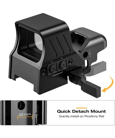 MidTen Red Green Dot Sight 4 Reticles | Reflex Sight Quick Detach Mount 20mm Rail - Buy Online on SooperMarket.com