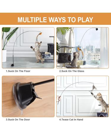 Cat Interactive Toys with Feather Refill - 9PCS Set for Exercising and Eliminating Boredom - Buy Online on SooperMarket.com