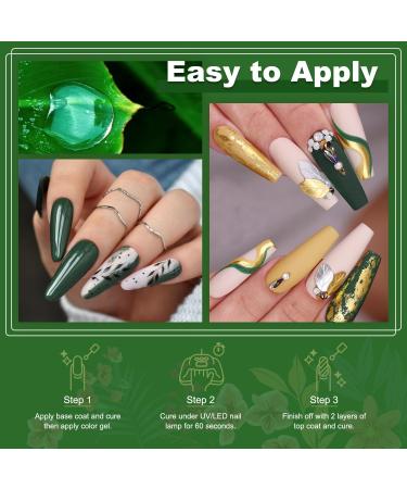 Lavender Violets 15ml Gel Nail Polish in Tree Green - UV LED Soak Off, Manicure Pedicure Curing with Nail Lamp - A0187 - Buy Online on SooperMarket.com