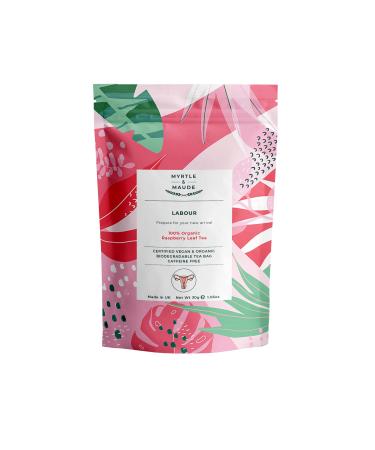 Myrtle & Maude - Labour Preparation Tea - 100% Organic Raspberry Leaf Tea - Caffeine Free - Certified Vegan (15 Tea Bags) 15 Count (Pack of 1)