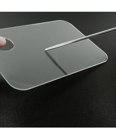 2-Pack Professional Makeup Palette & Spatula - Stainless Steel Cosmetic Tools for Eyeshadow Lipstick Nail Art & Foundation Mixing | Beauty Home Salon Essentials - Buy Online on SooperMarket.com