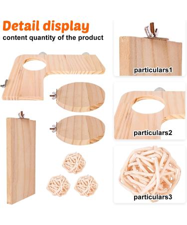 4-Piece Hamster Accessories Set | Hamster Pedal & Jumping Board with 3 Balls | Ideal for Guinea Pigs Chinchillas and Rabbits - Buy Online on SooperMarket.com