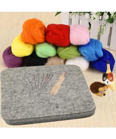 Wool Needle Felting Pad with Leather Finger Guards - Eco-Friendly 6x6 inch Base for Precision Projects - Buy Online on SooperMarket.com