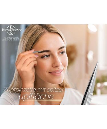 High-Precision Pointed Tweezers for Hair Plucking - Ergonomic Ribbed Handle | International Shipping Available - Buy Online on SooperMarket.com
