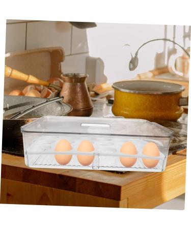 OSALADI Box Plastic Serving Tray Plastic Eggs Egg Tray Refrigerator Vegetables Holder Drawer Egg re-usable Transparent 32.5x22.5cm - Buy Online on SooperMarket.com