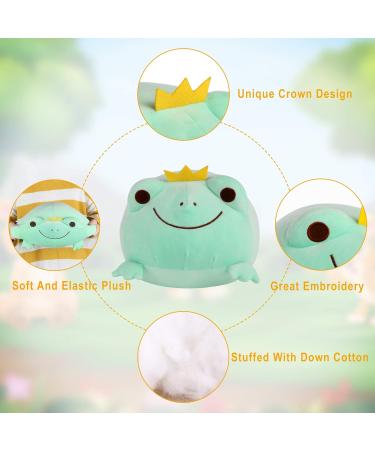 JUNERAIN Super Soft Frog Plush Stuffed Animal Hugging Pillow - 35cm Mint Green | Adorable Toy Gift for Kids, Toddlers, Boys, Girls | Cuddly Frog Decoration - Buy Online on SooperMarket.com