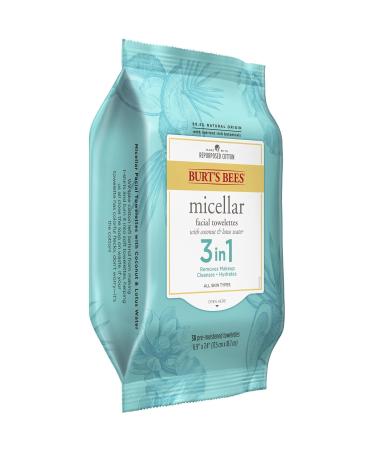 Burt's Bees Facial Cleansing Makeup Remover Towelettes 90 ct - 3 in 1 Hydrating Micellar Cleanser - Coconut & Lotus Water - Buy Online on SooperMarket.com