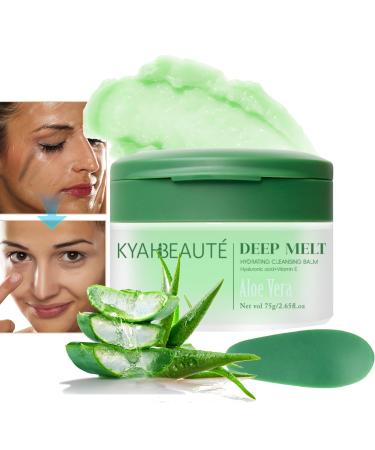Cleansing Balm Makeup Remover Blam Makeup Melting Balm for Face and Eyes Natural Makeup Removing Balm for Sensitive Skin Facial Deep Cleansing Cream Hydrating Cleanser 2.65 Oz (Aloe Vera)